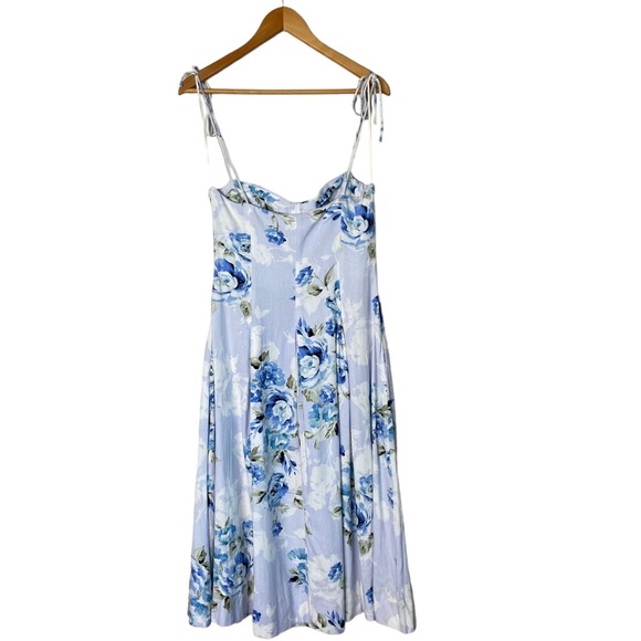 Willow Raissa Fit & Flare Floral Bustier Midi Dress Size Large - Picture 8 of 12